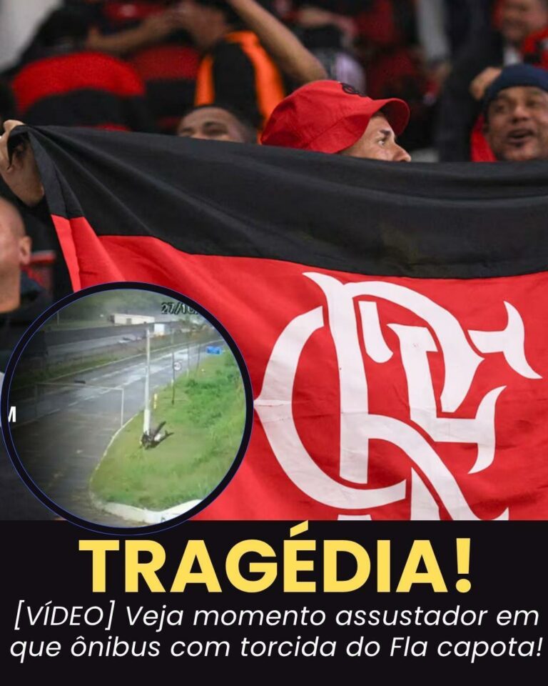 TERROR! Vídeo mostra momento em que busão com torcida do Flamengo capotou rumo …