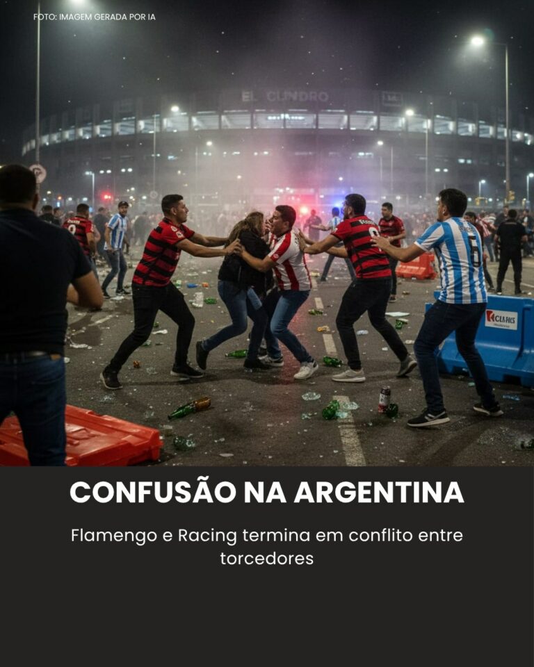 TENSÃO NA ARGENTINA! Torcedores de Flamengo e Racing se envolvem em confusão e…..