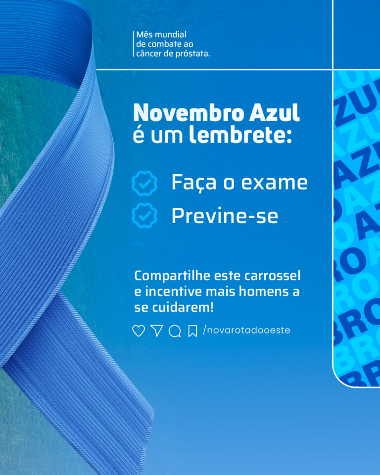 Você faz revisão no carro, mas e na saúde? 

Neste Novembro Azul, dê uma pausa n…