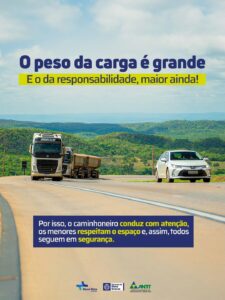 O caminhão é o maior na estrada, e com isso vem um peso que vai além da carga.

…