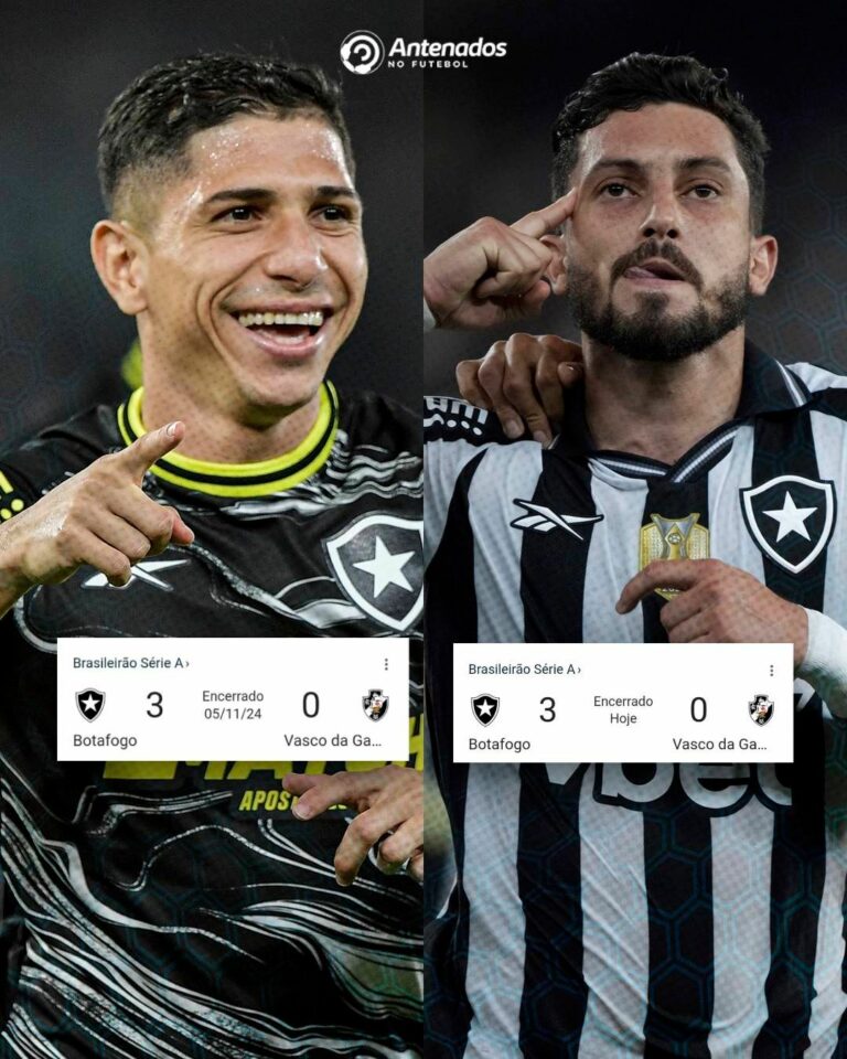 Coincidência? Dois anos seguidos, mesmo dia, mesmo placar: 3×0 pro Botafogo