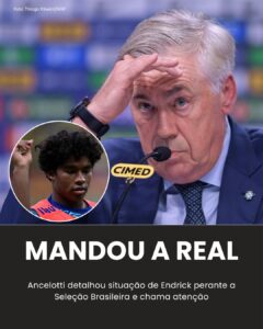 Ancelotti surpreendeu ao revelar situação de Endrick e expõe pedido para…Ver …