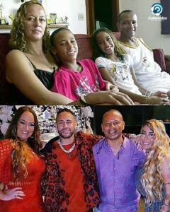 Família Neymar, antes e depois da fama.