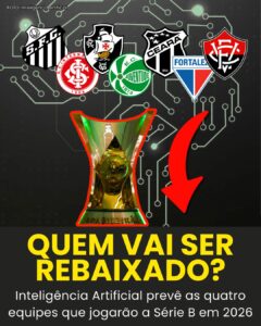 ESTÁ CRAVADO! IA aponta quem vai ser rebaixado no Brasileirão 2025