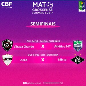 Semifinais do Feminino Sub-17 definem as finalistas no Dutrinha

O Campeonato Ma…