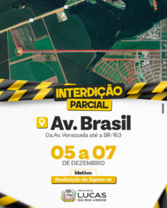 ATENÇÃO, MOTORISTAS! 

A Prefeitura de Lucas do Rio Verde informa que haverá in…