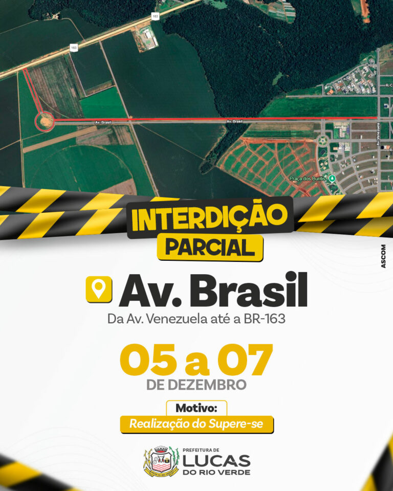 ATENÇÃO, MOTORISTAS! 

A Prefeitura de Lucas do Rio Verde informa que haverá in…