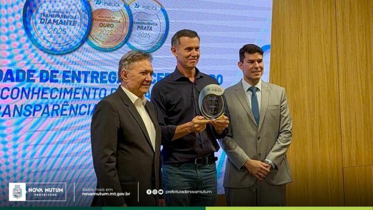 Prefeitura de Nova Mutum conquista Selo Prata de 2025 por avanços em transparênc…
