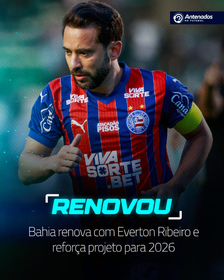 Everton Ribeiro renova com o Bahia até dezembro de 2026! 

O capitão e camisa 1…