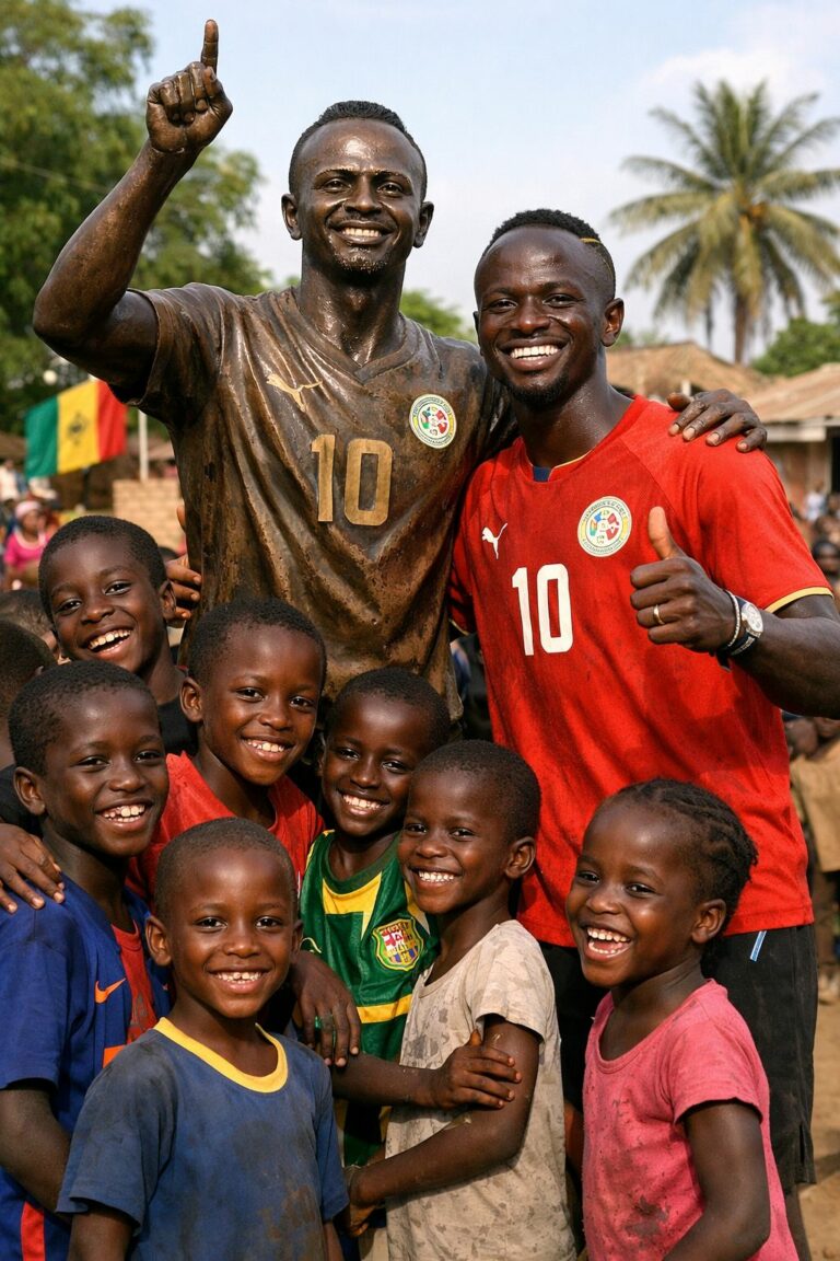 Mané doa mais de 500 mil euros (R$ 2,9 milhões) para a construção de um hospital…