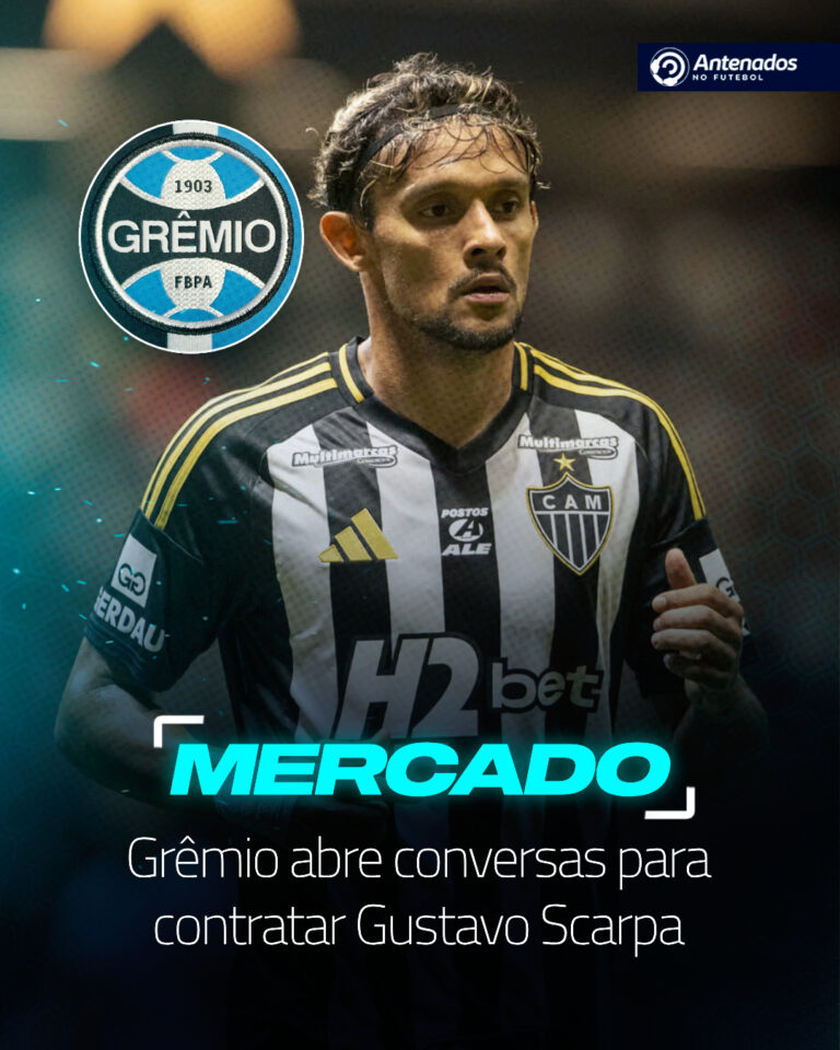 O Grêmio abriu negociações pela contratação de Gustavo Scarpa, do Atlético-MG. S…