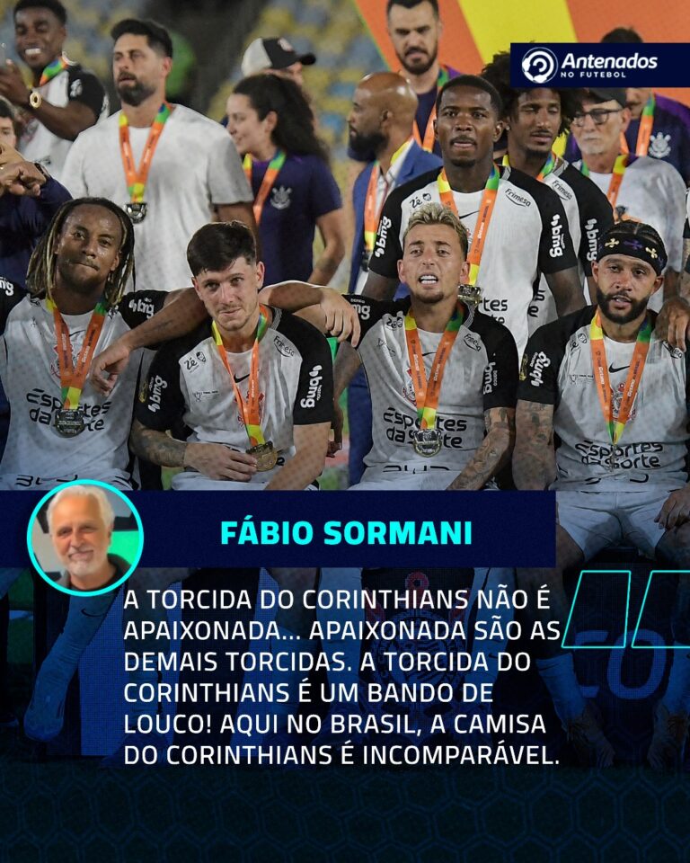 O jornalista Fábio Sormani elogiou a torcida do Corinthians.