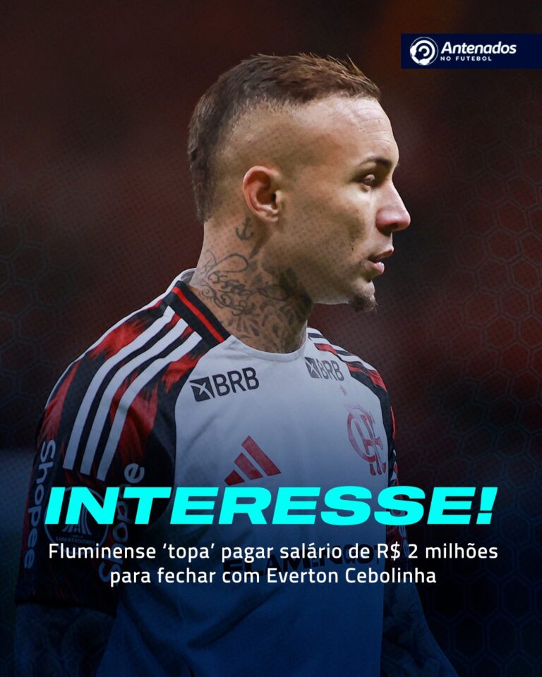 O Fluminense está interessado em Cebolinha.

Segundo as informações reveladas p…