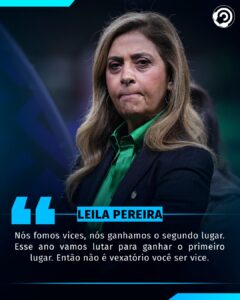 A declaração da presidente do Palmeiras sobre a temporada de 2025 e 2026.