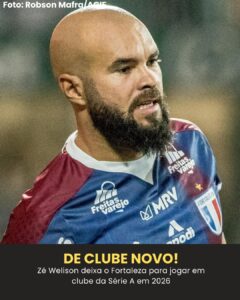 Zé Welison deve deixar o Fortaleza para jogar a próxima Série A pelo…Ver mais