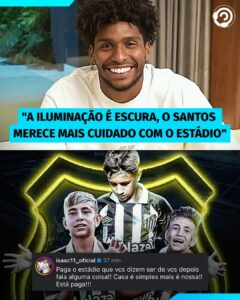 IH RAPAZ!  Hugo criticou a Vila Belmiro e foi respondido pelo Isaac, da base san…