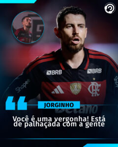 O árbitro Wilton Pereira Sampaio relatou na súmula que expulsou Jorginho após S…