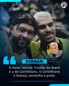 Fábio Sormani declarou que o Corinthians é a maior torcida Tricolor do Brasil.