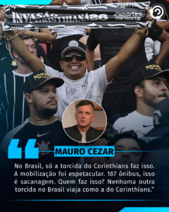 Mauro Cezar fala sobre a grande mobilização da torcida do Corinthians na Superc…