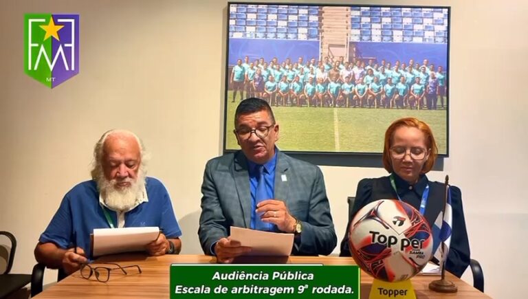 Audiência Pública para a definição da arbitragem da 9ª rodada do Campeonato Mato…