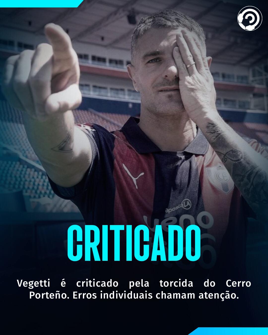CRITICADO!

Após sair do Vasco, Vegetti não conseguiu ter seu brilho nos seus pr…