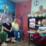 PRIMEIRO TEMPO FALANDO DE ESPORTES E DE ALMOÇO COM O PESSOAL DO CLUBE ALEGRIA DE…