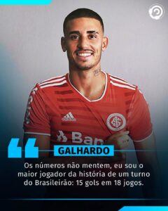 Thiago Galhardo fez história no Brasileirão 2020, mas acabou sendo vice.