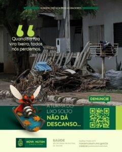 A denúncia foi feita. E nós vamos mostrar.
Quando a rua vira lixeira, todos nós…