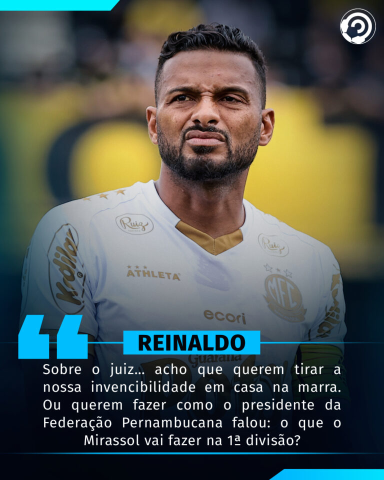 Reinaldo criticou a arbitragem após empate contra o Cruzeiro.