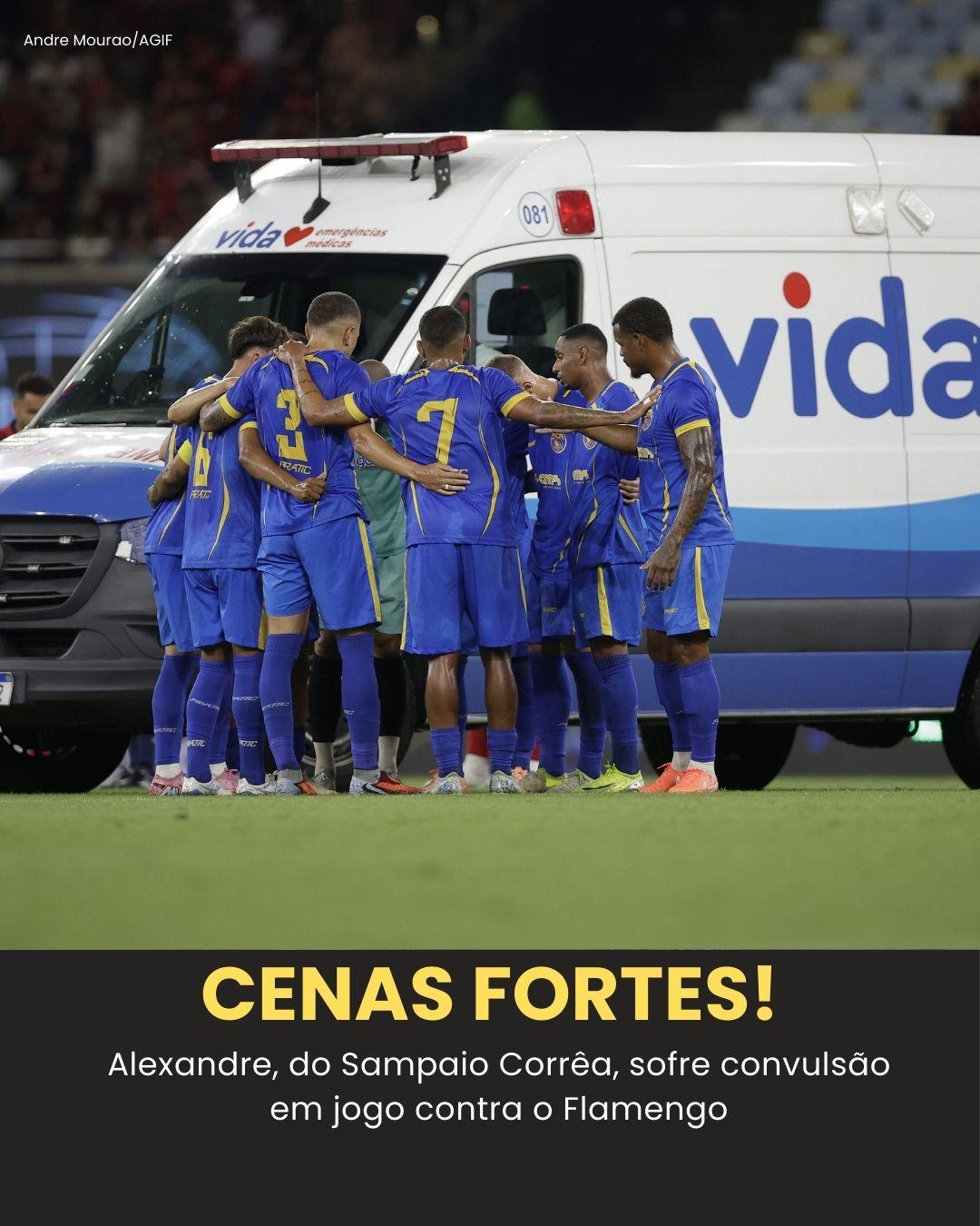 MEU DEUS!  Jogador saiu de campo em ambulância…  Ver mais