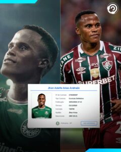 Existe uma boa chance de que Jhon Arias faça sua estreia com a camisa do Palmeir…