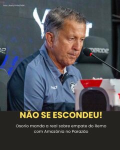 Osorio abre o jogo sobre empate e assume que… Ver mais