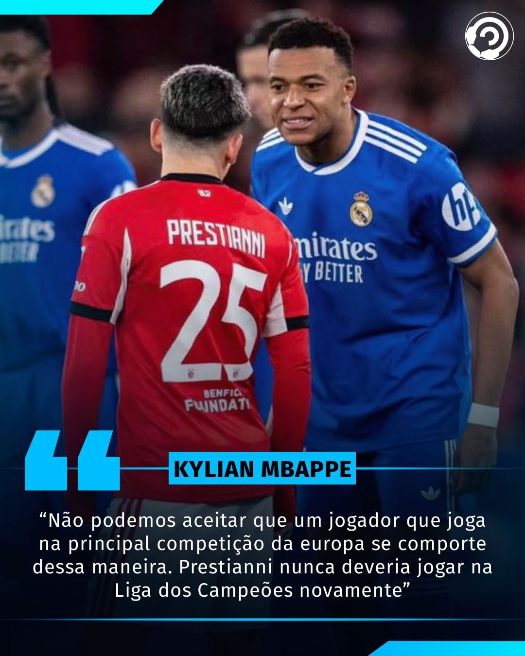 GRANDE ATITUDE DO MBAPPE! 

Kylin Mbappe saiu em defesa do Vinícius Jr no ato ra…