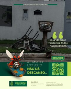 Denúncia recebida. E nós vamos mostrar.
Nova Mutum não é lixão.

O descarte irr…