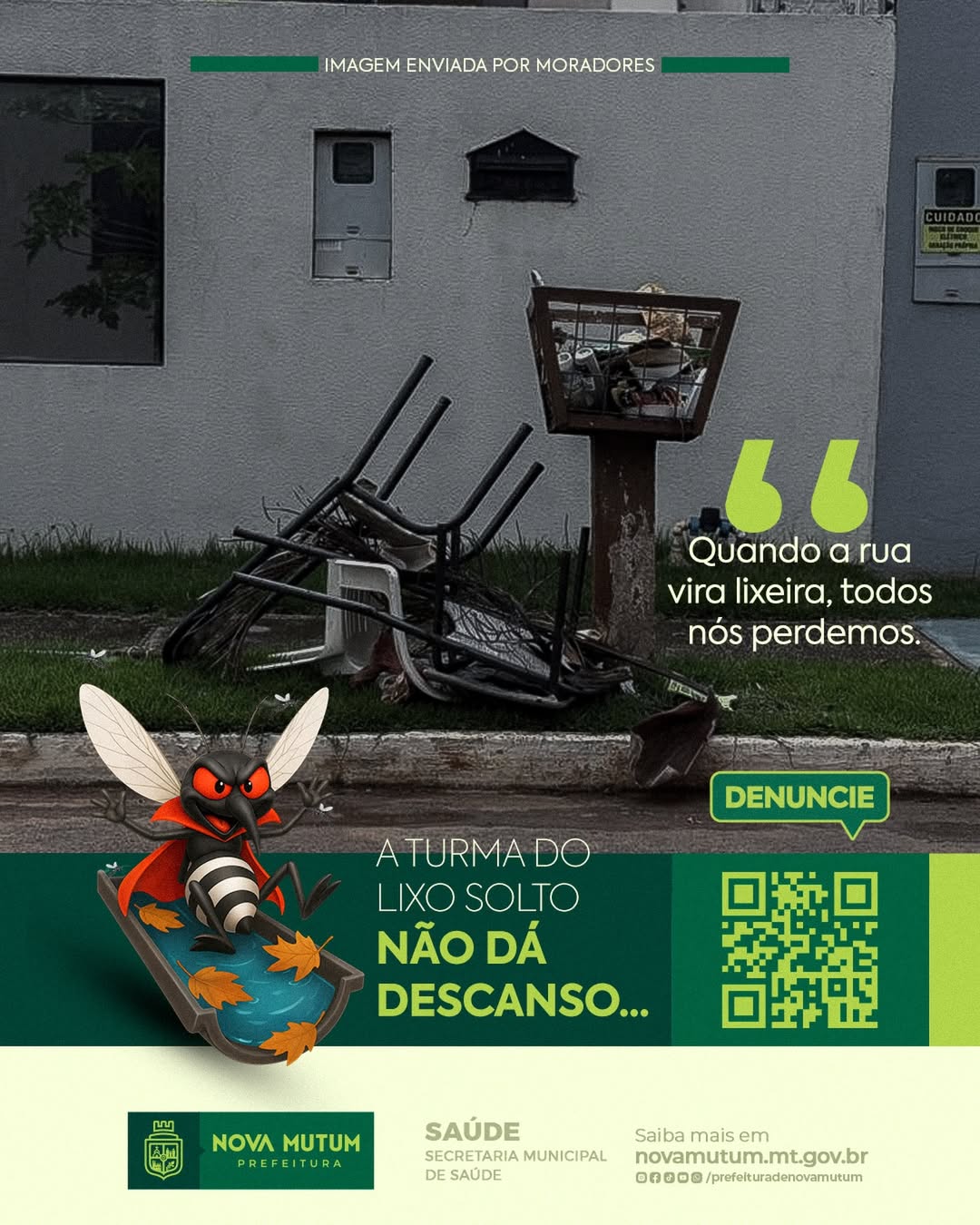Denúncia recebida. E nós vamos mostrar.
Nova Mutum não é lixão.

O descarte irr…