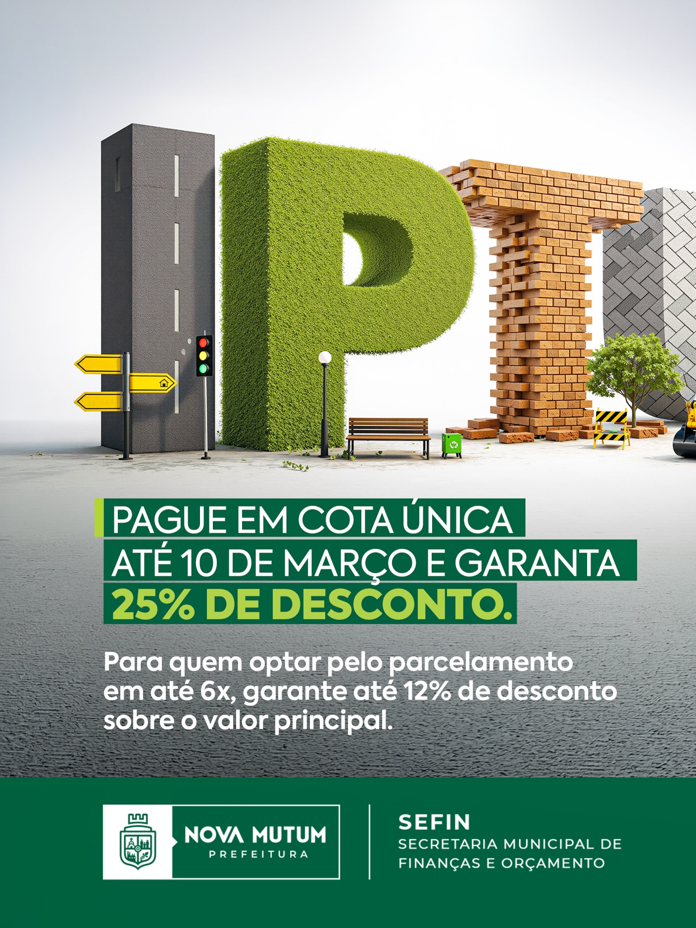 Prefeitura de Nova Mutum inicia Campanha IPTU 2026 com descontos de até 25%!

Pa…