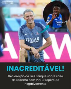 MEU DEUS! Luis Enrique disse que caso de Vini Jr é …Ver mais