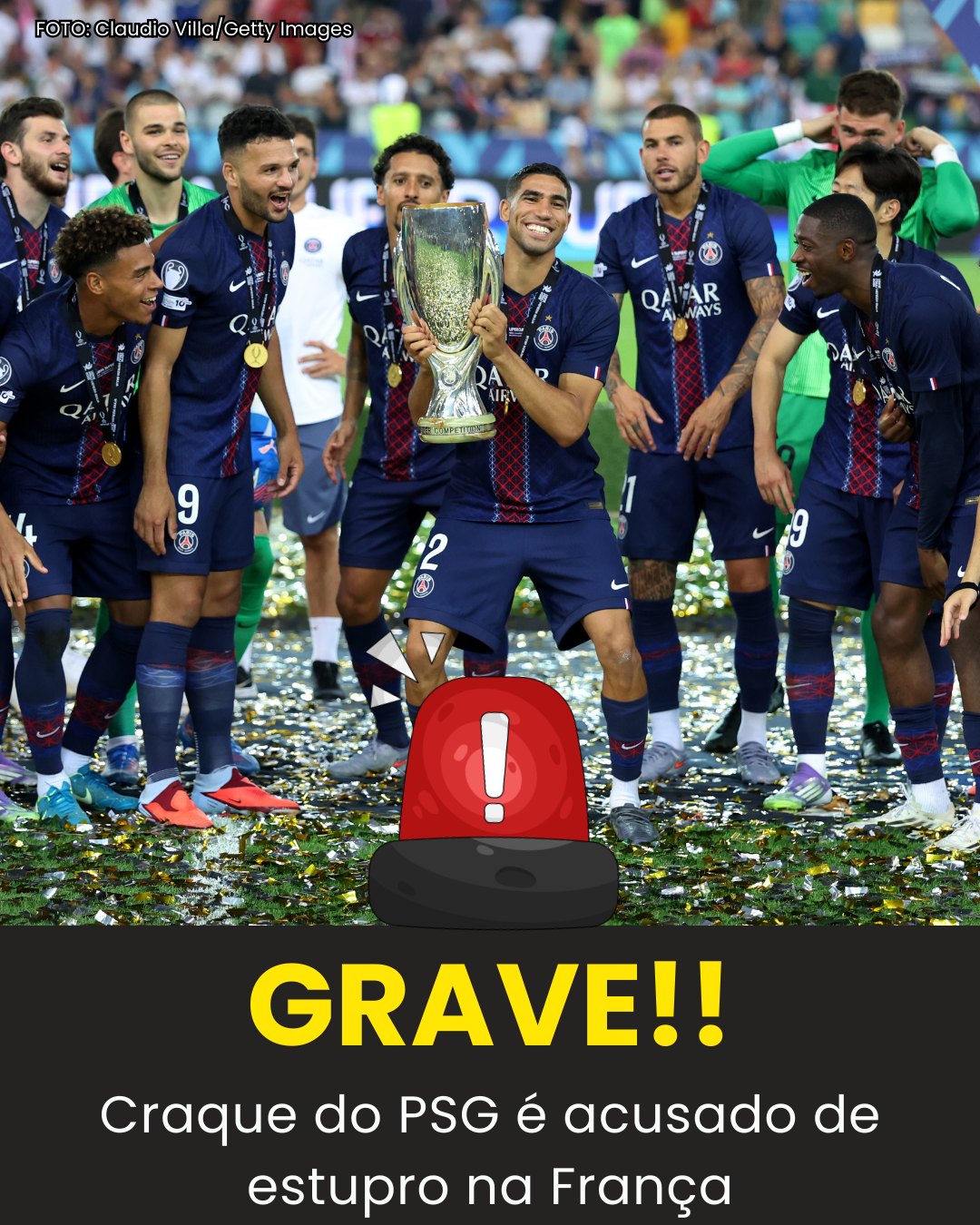 AGORA! Diretamente da França, craque do PSG responderá por est…Ver mais