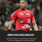 CBF revela que o jogo entre Palmeiras x Fluminense teve erro de direito e decid…