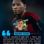 O Jornalista Mauro Cezar não gostou nada da atuação do Plata em derrota do Flam…