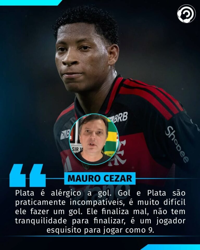O Jornalista Mauro Cezar não gostou nada da atuação do Plata em derrota do Flam…
