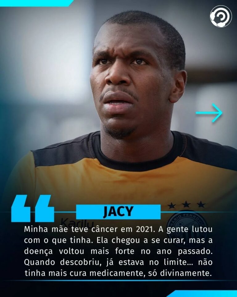 Jacy, do Coritiba, emocionou ao falar da mãe, que lutava contra um câncer desde…