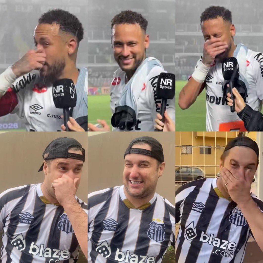 Neymar comprovando que seu imitador não precisa ser parecido pra ficar igual.