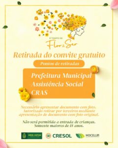 É TEMPO DE FLOR & SER 

A retirada do convite gratuito já começou! 

 Pontos de…