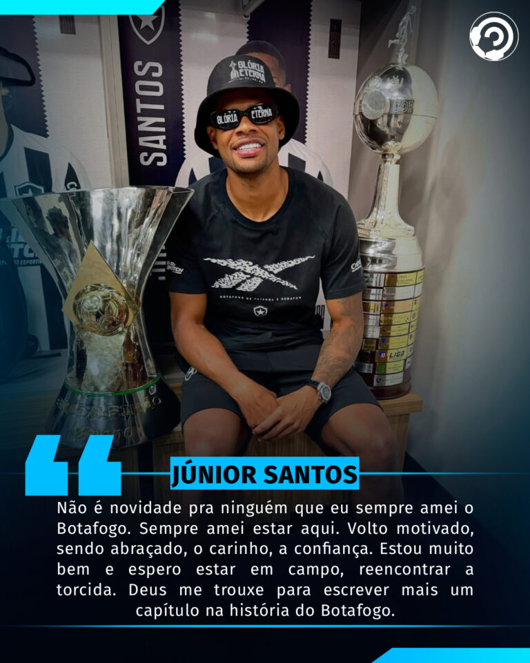 Júnior Santos, do Atlético-MG, desembarcou no Rio de Janeiro para assinar com o…