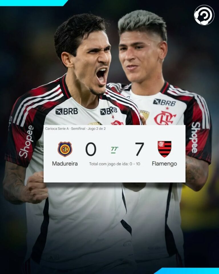 FLAMENGO BRUTAL! O Fla vai aplicando uma goleada de 7×0. Na soma dos placares, e…