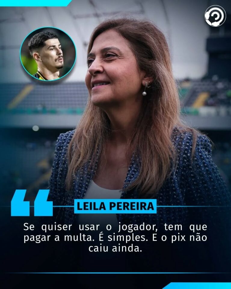 Leila Pereira, presidente do Palmeiras, foi sincera ao falar sobre a possibilid…
