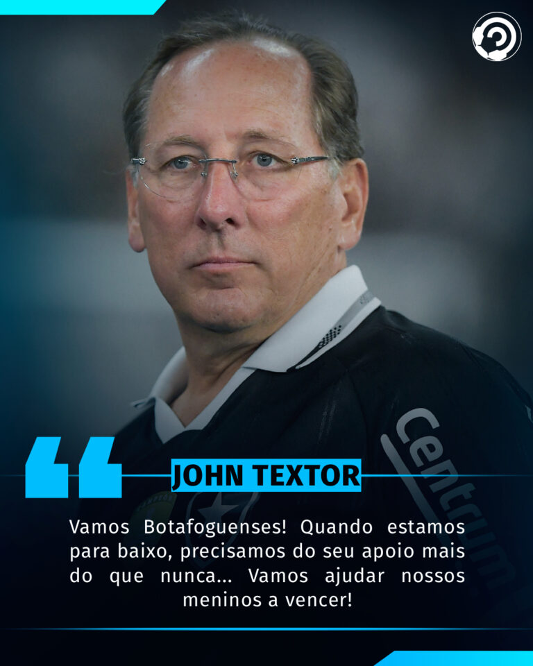 John Textor, dono da SAF do Botafogo, no Instagram, enquanto o time está perden…