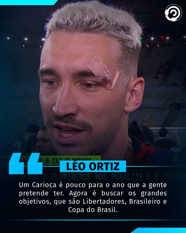 O plano é ser protagonista de toda temporada, diz Léo Ortiz.

: Reprodução