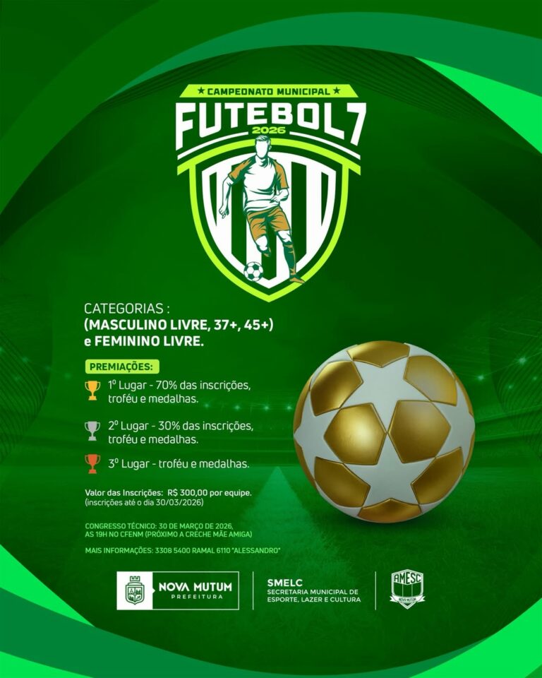 É HORA DE ENTRAR EM CAMPO! 
Estão abertas as inscrições para o Campeonato Munic…